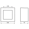JUNG A 5581 BF A SWM Cappuccio da parete 1 posto, A CUBE, termoplastica verniciata, nero grafite opaco