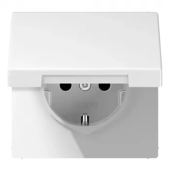 JUNG LS 1520 BFKIK Presa SCHUKO 16 A 250 V con protezione aumentata contro i contatti, bianco luce LS1520BFKIKLWW