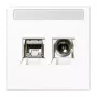 JUNG MMDLS4521WW Presa multimediale con connessioni TV, radio e satellite, bianco alpino