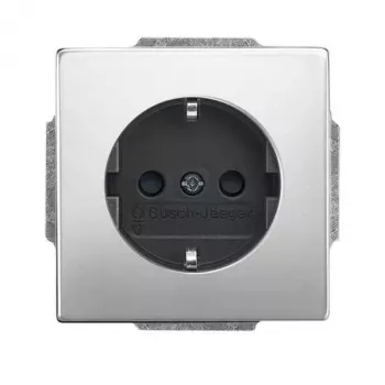 Busch-Jaeger inserto presa SCHUKO acciaio inox 1 posto 16 A 250 V 2CKA002013A5452