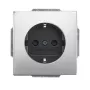 Busch-Jaeger 2300 EUCB-866 inserto presa SCHUKO, acciaio inox (2CKA002013A5452)