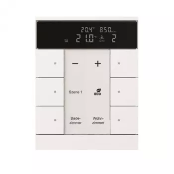 Busch-Jaeger termostato ambiente con sensore CO2 e umidità 6 posti SBC/U6.0.11-84 (2CKA006330A0009)