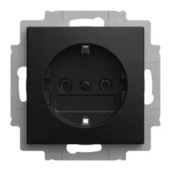BUSCH-JAEGER Busch-balance SI inserto presa SCHUKO 20 EUCR-915 nero opaco da incasso 16 A 250 V morsetti a vite senza ganci a espansione 2CKA002011A6344