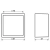 JUNG LS 581 A WWM coperchio da parete 1 modulo, LS CUBE, duroplast laccato, bianco neve opaco
