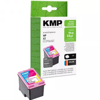 KMP H161 cartuccia inchiostro tricolore (ciano, magenta, giallo) per HP 62 – 4,5 ml 1741.4830