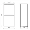 JUNG LS 582 A SWM coperchio da parete 2 moduli, LS CUBE, duroplast laccato, nero grafite opaco