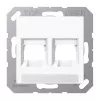 Jung A1569-2NAWEWW placca centrale per moduli radiali AMP NETCONNECT, 2 moduli, bianco alpino