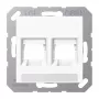 Jung A1569-2NAWEWW placca centrale per moduli radiali AMP NETCONNECT, 2 moduli, bianco alpino