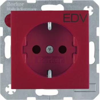 Berker presa SCHUKO rossa opaca 47231922