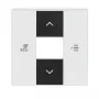Busch-Jaeger studio® Placca centrale 6220-0-0497, bianco studio, per prese UAE/TAE