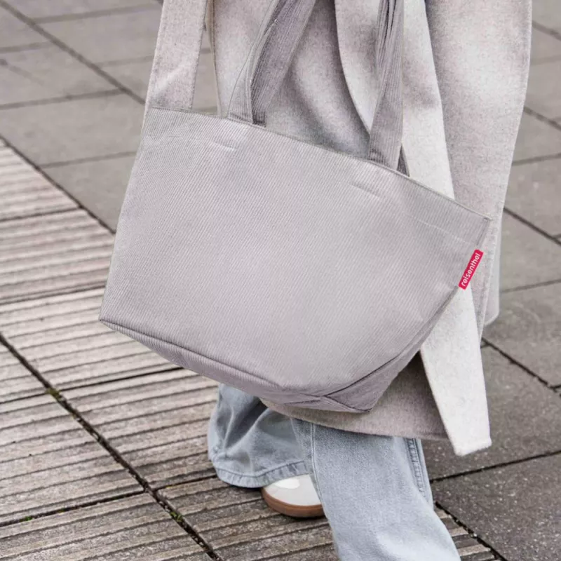 reisenthel shopper M Borsa per la spesa poliestere cord grigio 15L ZS7084