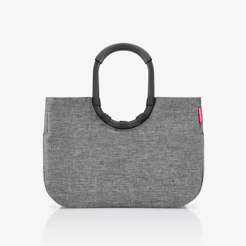 reisenthel loopshopper L cesto della spesa, Twist Silver, 25 L, struttura in alluminio, poliestere OR7052