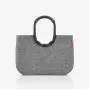 reisenthel loopshopper L cesto della spesa, Twist Silver, 25 L, struttura in alluminio, poliestere OR7052