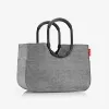 reisenthel loopshopper L cesto della spesa, Twist Silver, 25 L, struttura in alluminio, poliestere OR7052