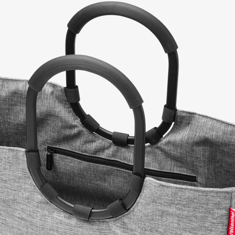 reisenthel loopshopper L cesto della spesa, Twist Silver, 25 L, struttura in alluminio, poliestere OR7052