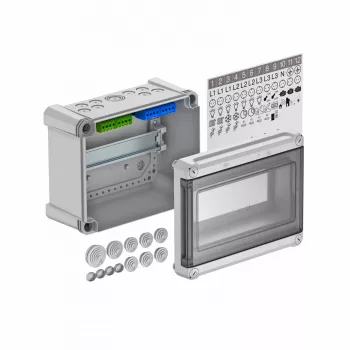 OBO Bettermann quadro di distribuzione SDB 09 PS, 9 moduli, da parete, IP65, grigio 2008808