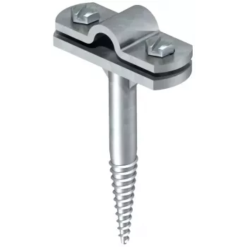 OBO Bettermann portaconduttore 176 A 65 per conduttore tondo da 8-10 mm, acciaio zincato a caldo con base in pressofusione di zinco
