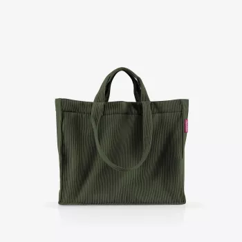 reisenthel Softshopper cord dark matcha GR5057 borsa a spalla poliestere 28 l