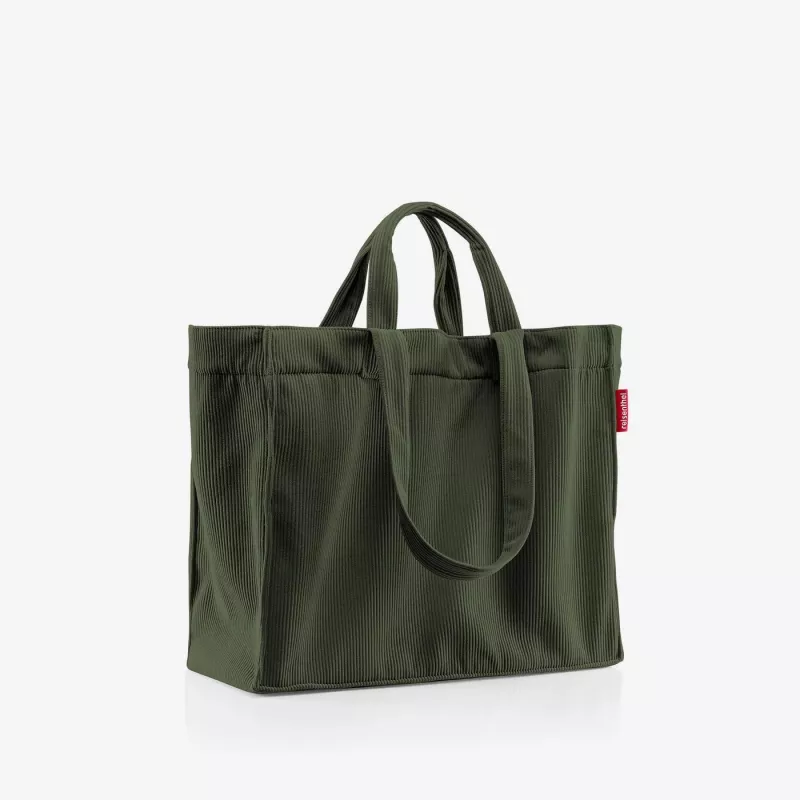 reisenthel Softshopper cord dark matcha GR5057 borsa a spalla poliestere 28 l