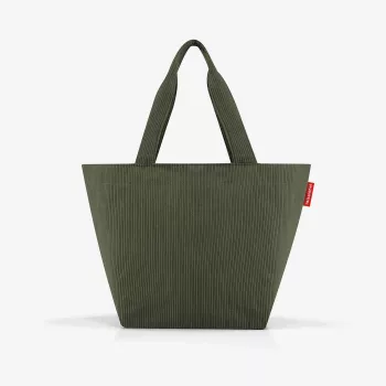 reisenthel Shopper M cord dark matcha borsa per la spesa ZS5057 - capacità 15 litri