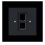 Busch-Jaeger placca centrale con anello di supporto Modular Jack 2561-02-45M 2CKA001753A9929
