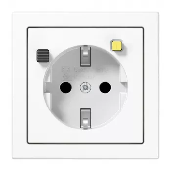 Jung LS5520.30WW presa SCHUKO con interruttore differenziale 30 mA, bianco alpino