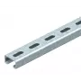 OBO Bettermann guida di montaggio profilo a C 41x21 mm, fessurata, 2000 mm, acciaio zincato a caldo, larghezza fessura 22 mm 1122933