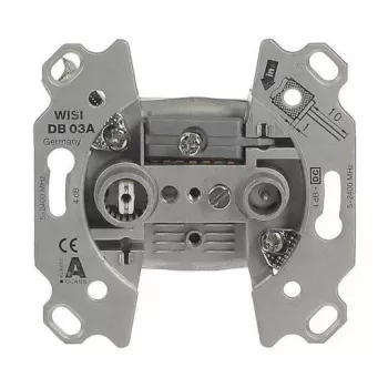 BUSCH-JAEGER 0230-102 inserto per collegamento antenna, 2 uscite, presa terminale, bianco 2CKA000230A1554