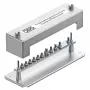 OBO Bettermann barra equipotenziale 1810, 348 mm, 10 punti di collegamento, coperchio trasparente 5015057