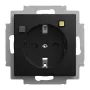 Busch-Jaeger FI-Schukomat presa SCHUKO con interruttore differenziale, 16 A, 10 mA, da incasso, nero opaco 2CKA003116A0673