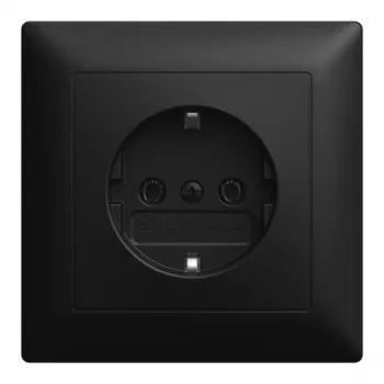 Busch-Jaeger BJ 20 EUJR-915 presa SCHUKO da incasso, placca piena, senza granchi di espansione, nero opaco 2CKA002011A6346