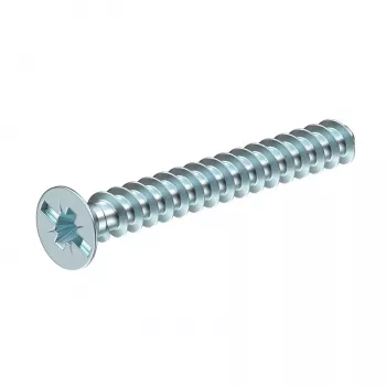 OBO Bettermann 2003271 vite per apparecchi M4 x 10 mm Pozidriv PZ1 testa piatta acciaio zincato 50 pezzi
