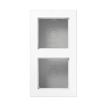 JUNG A5582BFAWW custodia da incasso, 2 moduli, bianco alpino