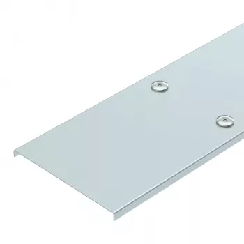 OBO Bettermann AZDMD 150 coperchio in acciaio con chiusura a rotazione per canale AZ da 150 mm, sistema di canalizzazione, lunghezza 3000 mm, zincato a caldo 6080860