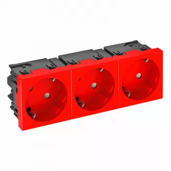 OBO BETTERMANN Connect 45 STD-D3SC SRO3 presa Schuko 3 moduli, angolata 33°, nero 6120509