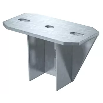 OBO Bettermann KU 7 NOX FT piastra di testa per palo a U, acciaio inox 1.4301 6349056