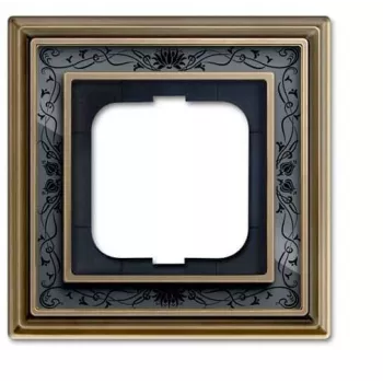 Busch-Jaeger Busch-Duro 2000 SI placca 1 posto, ottone antico antracite 1754-0-4668