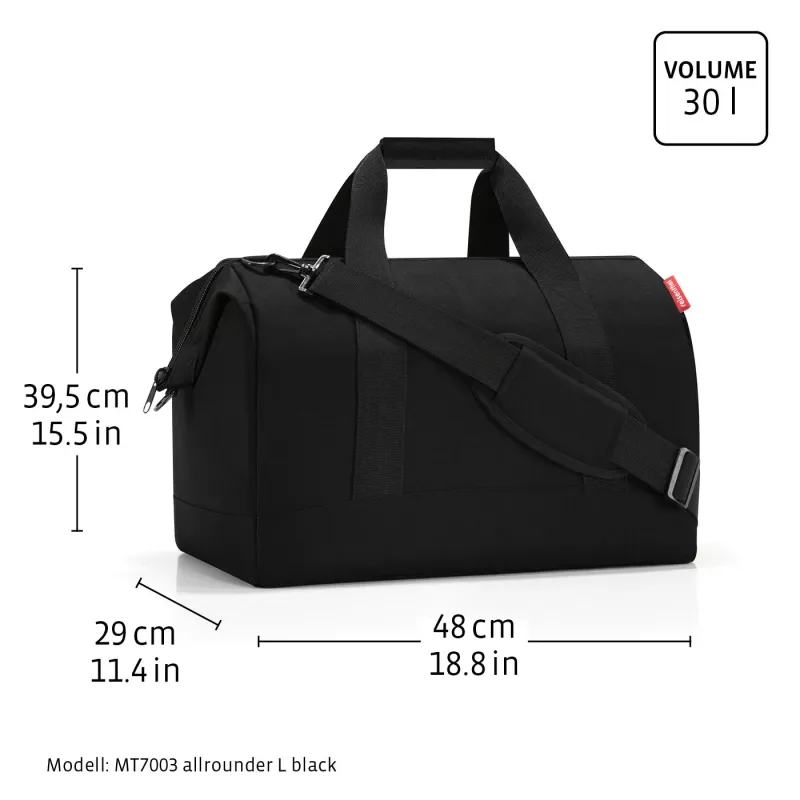 Reisenthel Allrounder L Valigetta unisex con cerniera, grigio monocromatico poliestere (MT7052)