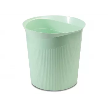 HAN Re-LOOP Cestino rotondo 13L, verde pastello, plastica riciclata 100% PIR, strutturato 18148-805