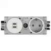 Hager presa SCHUKO da incasso Winsta con caricabatterie 2x USB-C PD 20W, bianco puro GS17009016