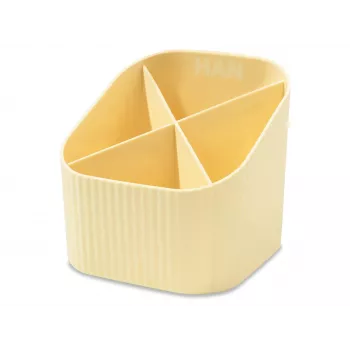 HAN X-LOOP portapenne giallo pastello plastica 4 scomparti 111 x 111 x 105 mm 17238-815D
