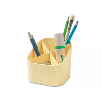 HAN X-LOOP portapenne giallo pastello plastica 4 scomparti 111 x 111 x 105 mm 17238-815D