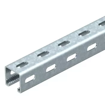 OBO Bettermann MS4141PP03 guida a C con fori laterali, 41x41 mm, 3000 mm, acciaio zincato a caldo 1122500