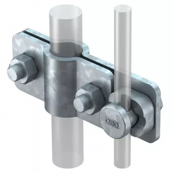 OBO Bettermann morsetto di collegamento 2710/25 25 mm morsetto a croce per conduttori tondi e piatti (5001226)