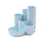 HAN CAMPUS organizer da scrivania multi-scomparto, 6 scomparti, polistirene, blu pastello, 5 tubi e 1 scomparto per piccoli oggetti 17480-884