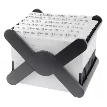 HAN X-CROSS KARMA cestino per fascicoli sospesi, nero, A4/Foolscap, 20 file, 360x150x260 mm 190718-13D