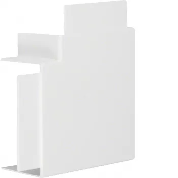 HAGER Curva piatta senza alogeni PVC 60x110 mm bianco traffico RAL 9016 per canale a parapetto LF/FB LF6011059016
