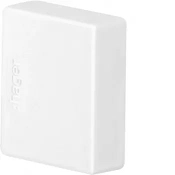 Hager LF2002069016 Pezzo terminale, bianco traffico, per canale portacavi 60x20 mm