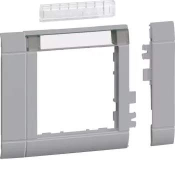 HAGER GR0802ALAN Copertura modulare per telaio, ZS 55, 80x80 mm, grigio chiaro, senza alogeni