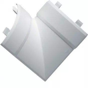Hager EK4004059016 curva piatta per canale portacavi in PVC 40x40mm, bianco traffico